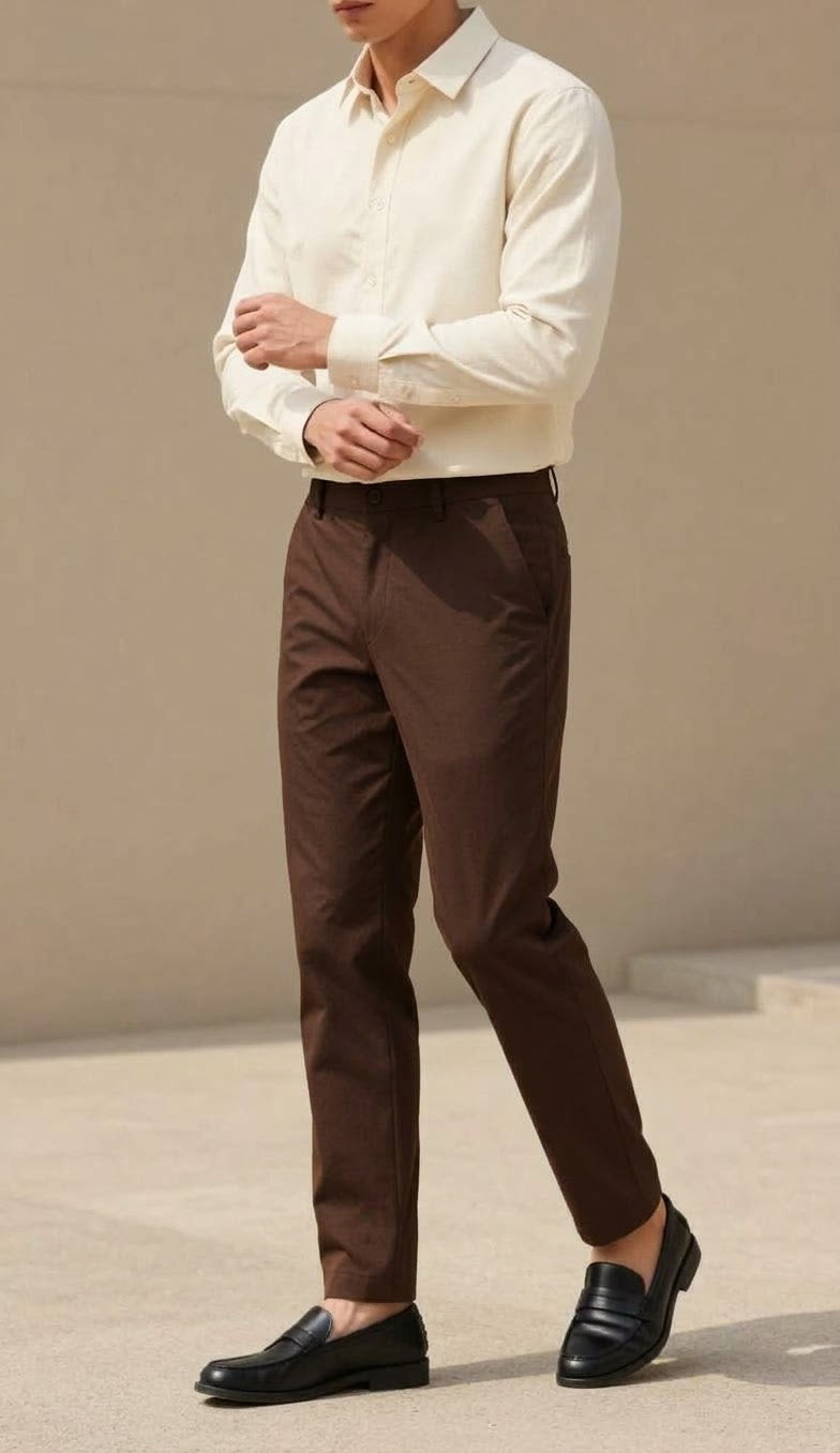 CHOCOLATE-BROWN JEANS