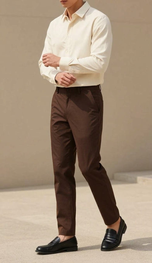 CHOCOLATE-BROWN JEANS